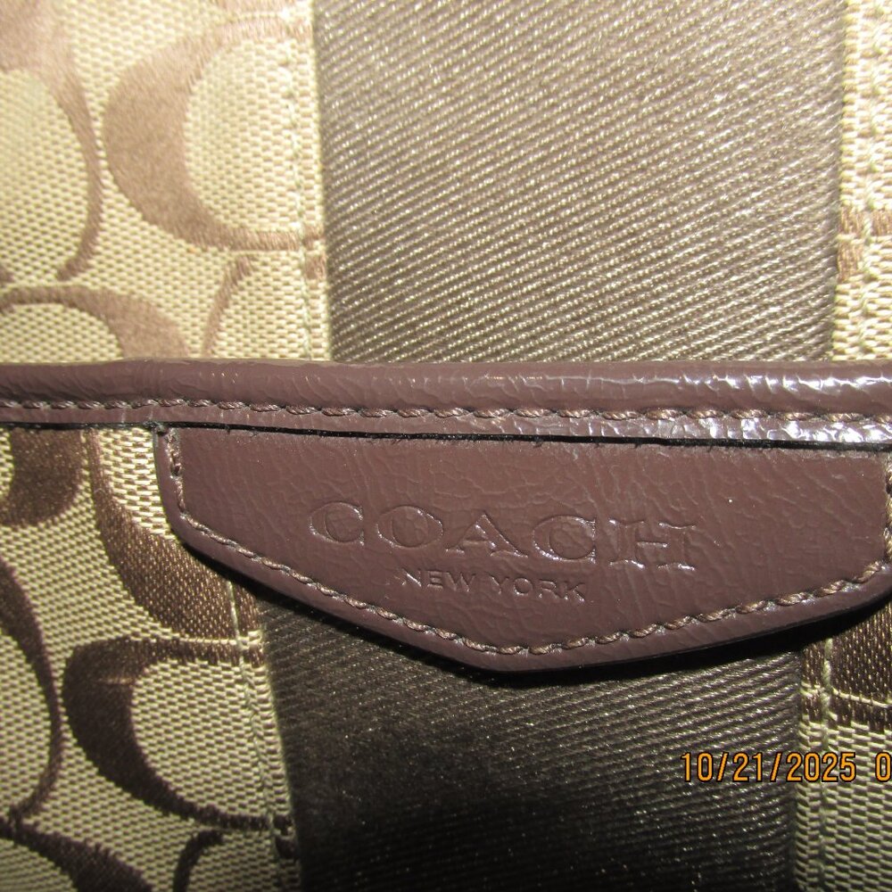 Coach F29210 Signature File Crossbody Brown Purse or Bag - Picture 4 of 15